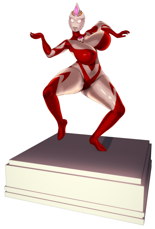 3d alien alien_girl alien_humanoid breasts display galactic_art large_breasts nipples pose thick_thighs ultraman_(franchise) ultrawoman