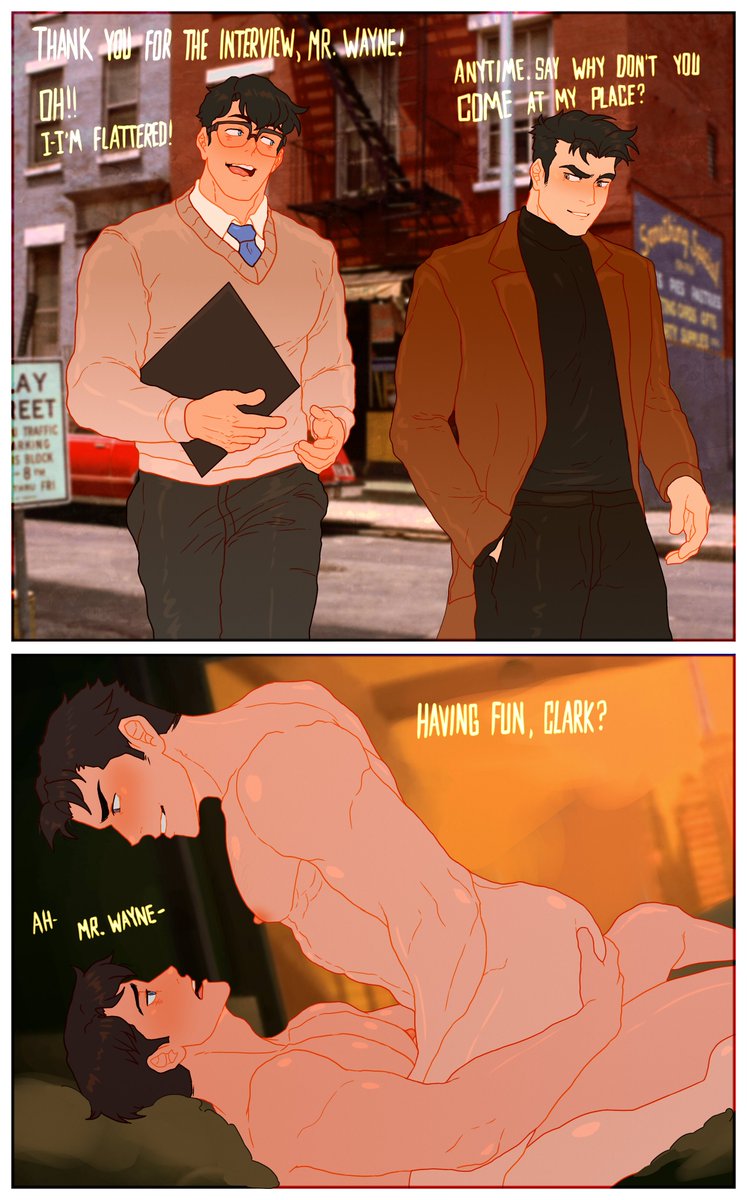 anal, anal sex, batman, batman (bruce wayne), batman (series), big pecs, bruce wayne, clark kent, cuckoo chan, dc, dc comics, gay, instant loss, kal-el, male, male only, muscular, muscular male, nipples, power bottom, riding, superman, superman (clark kent), superman (series), tagme, yaoi