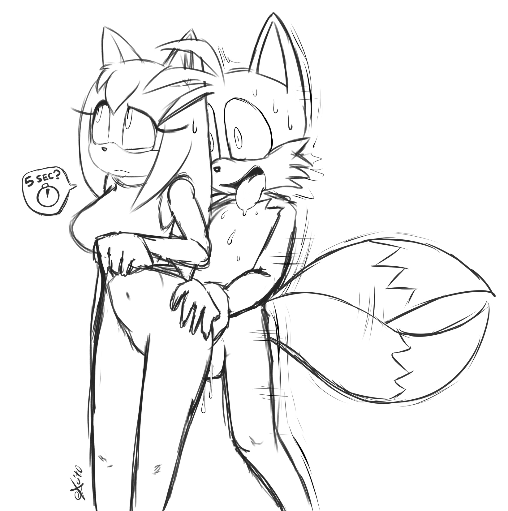 ahe gao, anthro, canine, clothed, clothed sex, clothing, cum, cum inside, disappointed, excito, female, fox, from behind (disambiguation), looking pleasured, male, mammal, premature ejaculation, pussy, sega, sex, sonic (series), sonic boom, sonic the hedgehog (series), tails, tails the fox, tongue, tongue out, vaginal penetration, zooey the fox