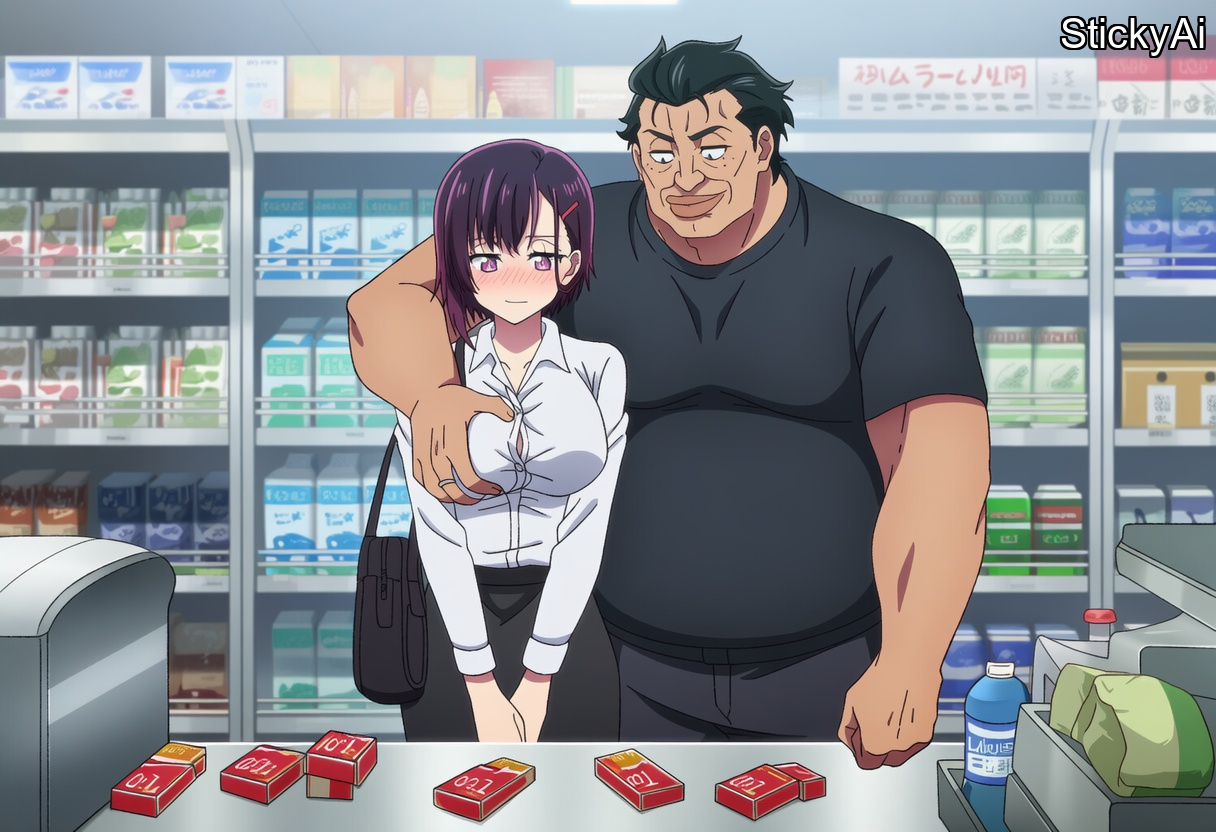 1girls, accurate art style, after rape, ai generated, anime coloring, bad end, bedroom, broken rape victim, captured heroine, cheating, cheating female, cheating girlfriend, corrupted, corruption, curvy, fat male, femsub, hair ornament, indoors, large breasts, mature female, mikazuki shizuka, mind break, netorare, night, ntr, purple eyes, purple hair, purple-haired female, rape, short hair, stickyai, ugly bastard, ugly man, zom 100: zombie ni naru made ni shitai 100 no koto
