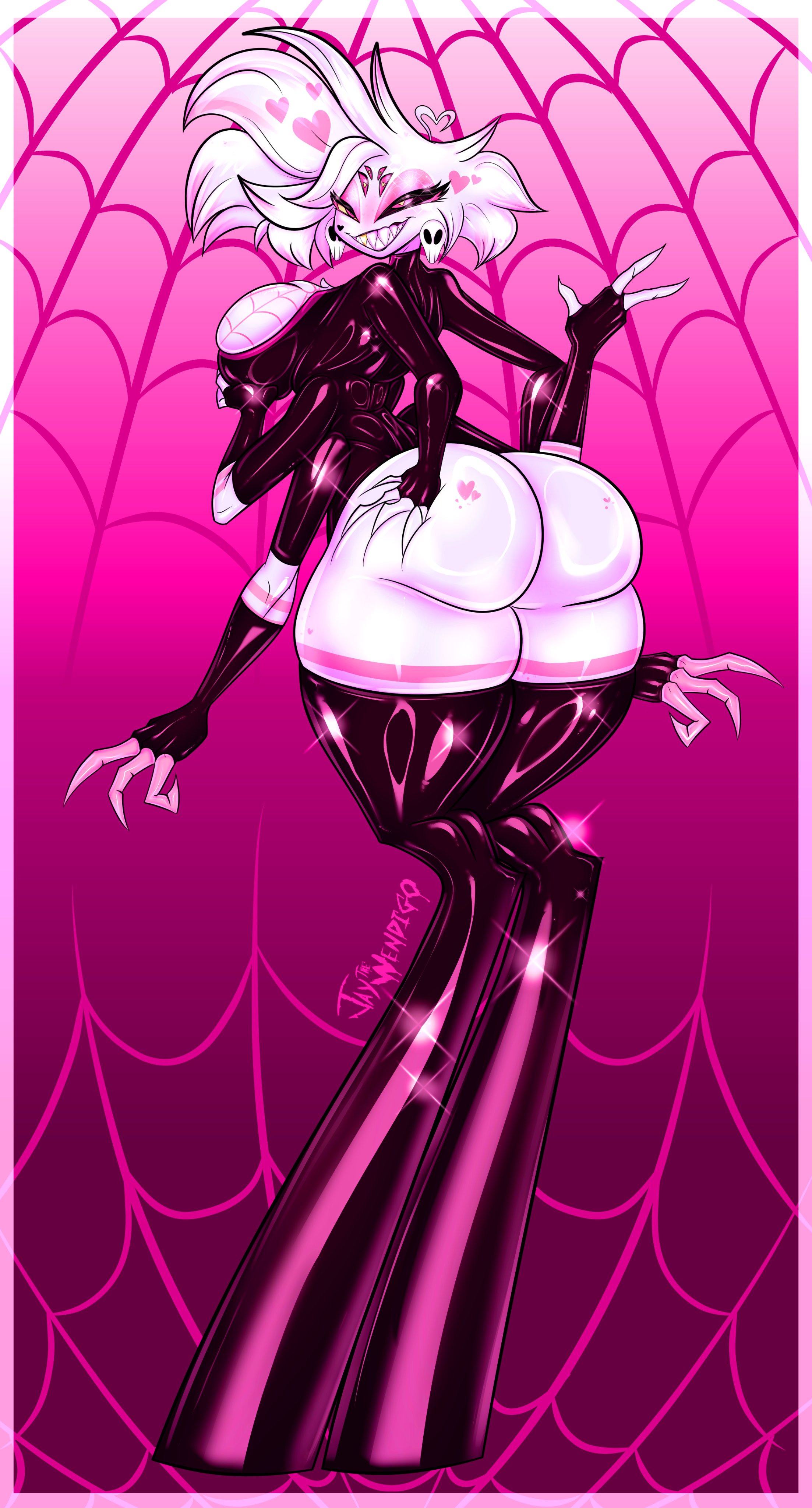 angel dust (hazbin hotel), big ass, bimbo, cannibalfuckerr, hazbin hotel, sexy