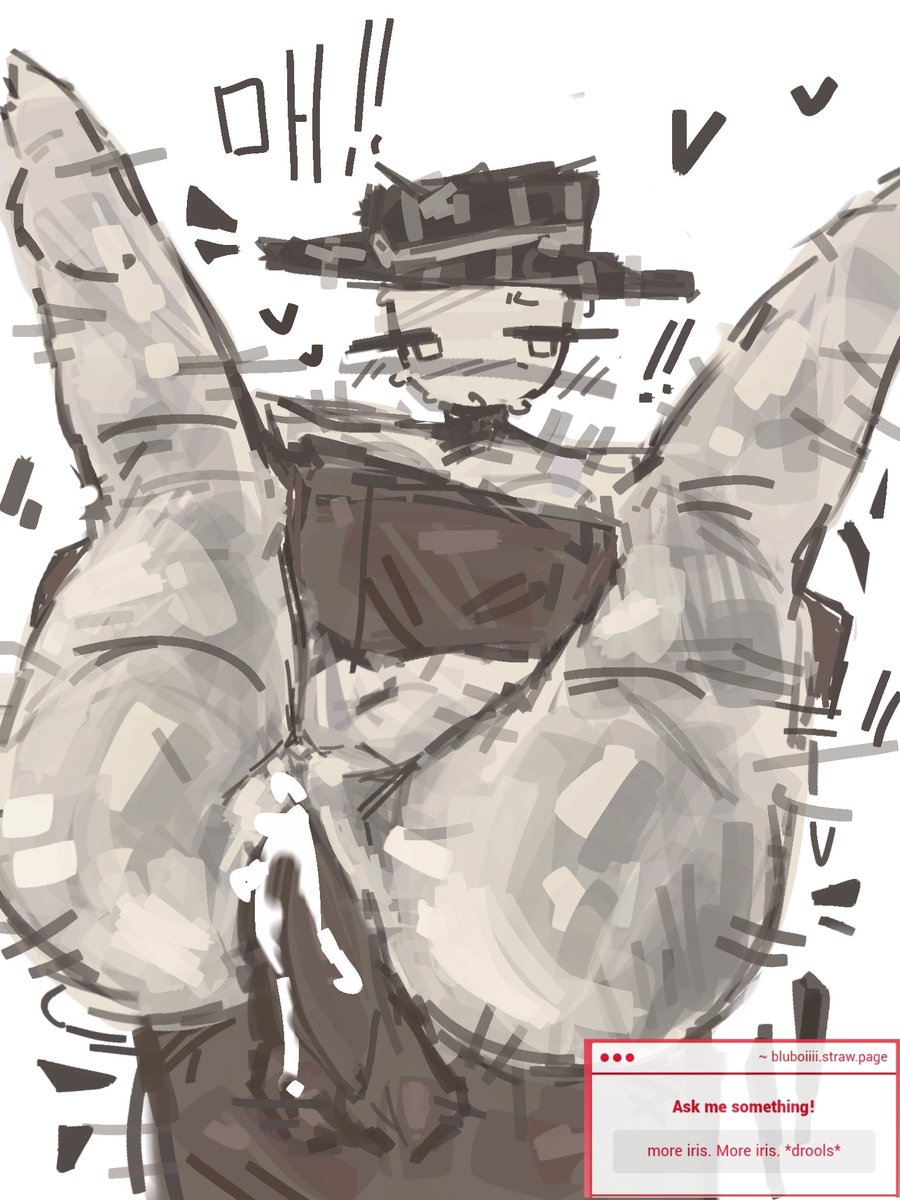 2d, 2d artwork, anon, anonymous male, bald, big ass, bluboiiii, cum, cum in pussy, cum inside, forsaken, forsaken (roblox), full nelson, hat, heart symbol, investigative iris, request, roblox, roblox game, robloxian, sketch, strawpage request, white background, white skin