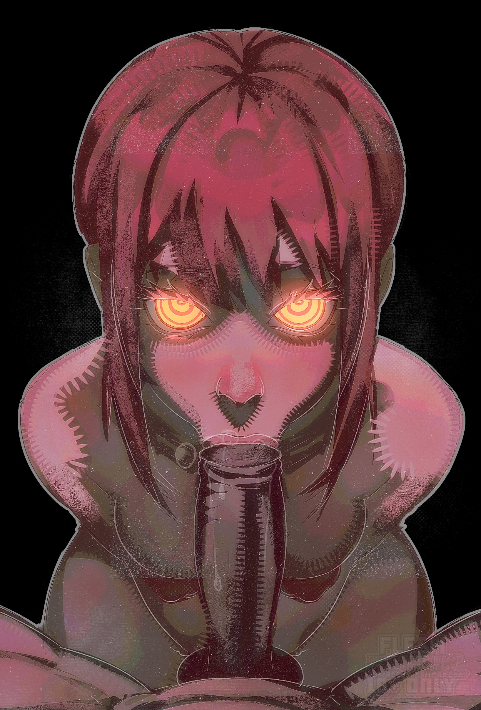 1boy1girl, big penis, blowjob, blowjob face, blowjob only, blowjob pov, chainsaw man, cock, fleshpie669, makima (chainsaw man), medium breasts, nipples, oral, oral sex, penis, penis out, pov, pov blowjob, pov crotch, pov eye contact