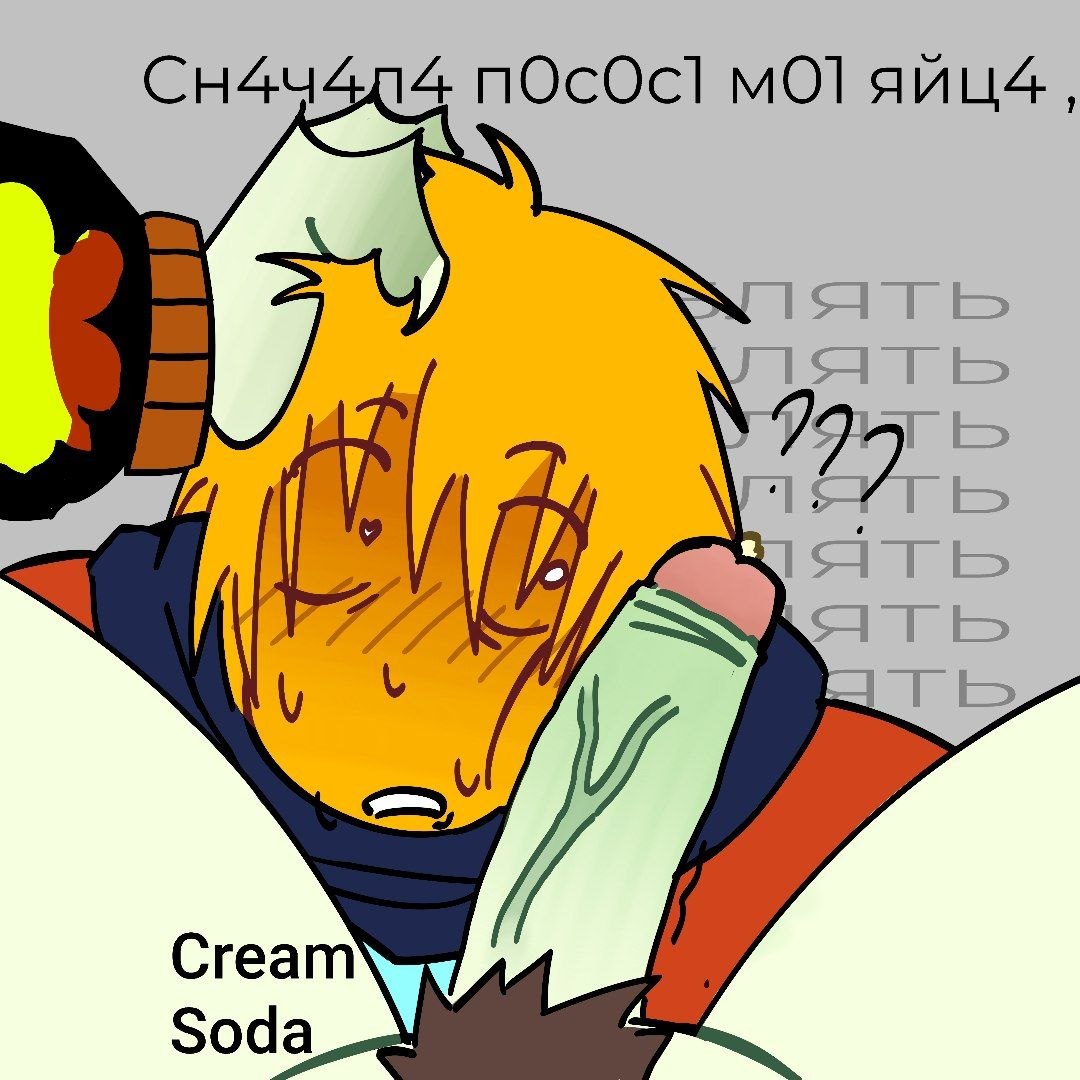 block tales, blush, blushing, brown hair, cream soda , deep blush, face closeup, face focus, forced, gay, griefer (block tales), hair ornament, heart, heart eye, male, nervous, nervous sweat, open eyes, player (block tales), shoked, toony, two boys, white body, yellow body, yellow hair