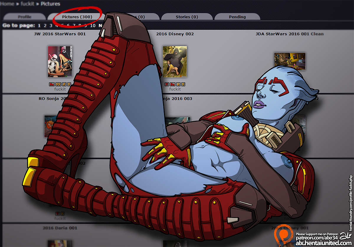 1girls, alien, alien girl, alx (fuckit), anus, asari, big breasts, bioware, blue body, blue skin, blue-skinned female, breasts, female, female only, fingering, fingering self, grabbing own breast, hentai foundry, high heel boots, high heels, mass effect, mass effect 2, masturbation, samara, solo, spread legs, torn clothes, torn clothing