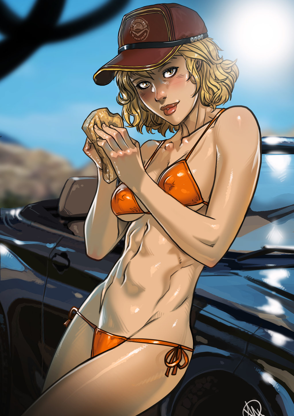 ass, big ass, cindy aurum, final fantasy, final fantasy xv, ganassa, looking at viewer, mechanic, missing tags