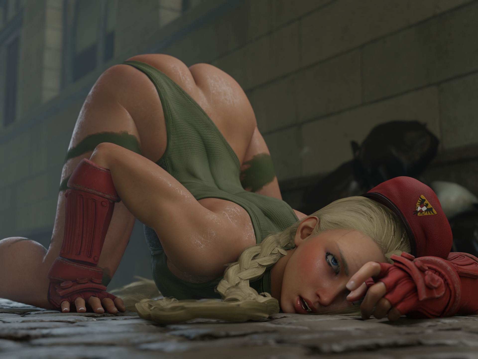 1girls, 3d, ass, ass up, big ass, cammy white, female, female focus, female only, leotard, quick e, solo, street fighter, street fighter 6