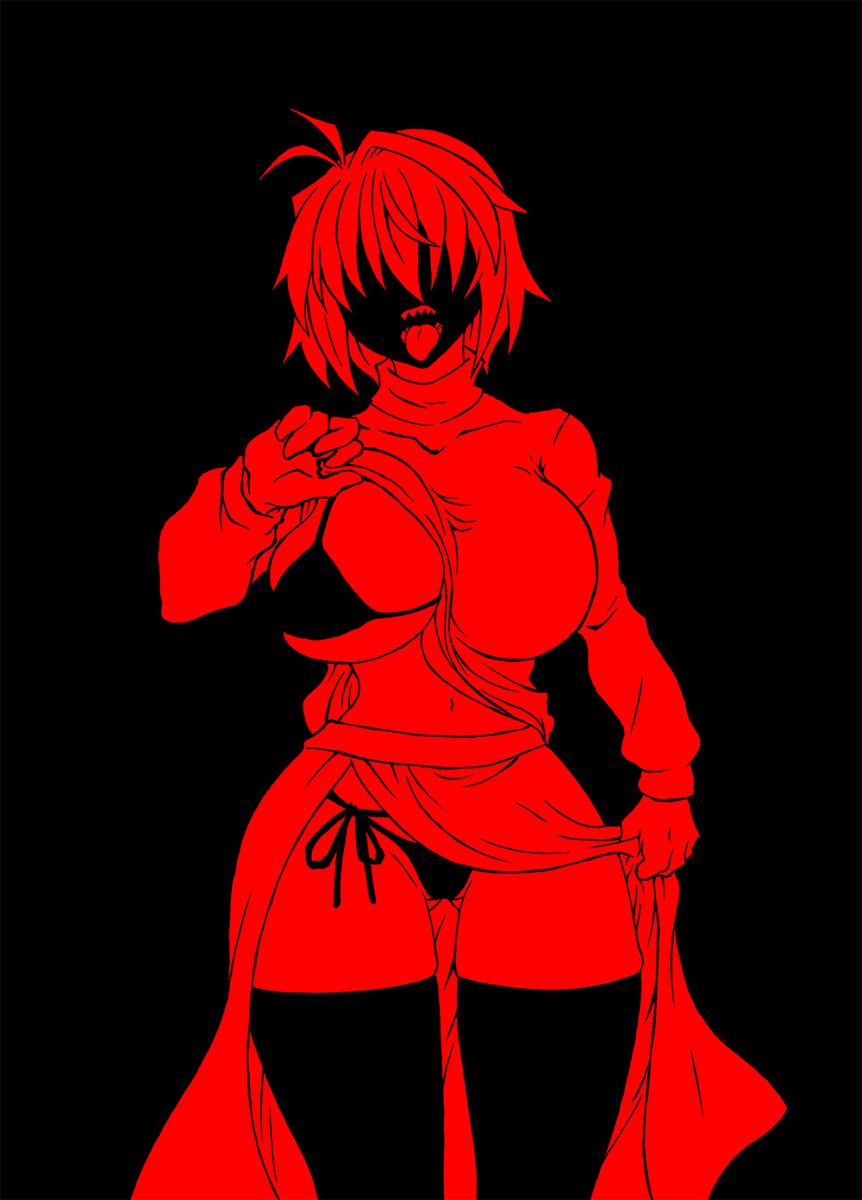 arcueid_brunestud big_breasts black_bra black_panties black_thighhighs bra breasts female_pervert hidden_face horny horny_female huge_breasts looking_at_viewer melty_blood navel panties pervert plump red_arcueid seducing sharp_teeth small_bra stripping sweater tententensan tentententensan thick thick_thighs thighs tights tongue tsukihime type-moon underwear undressing