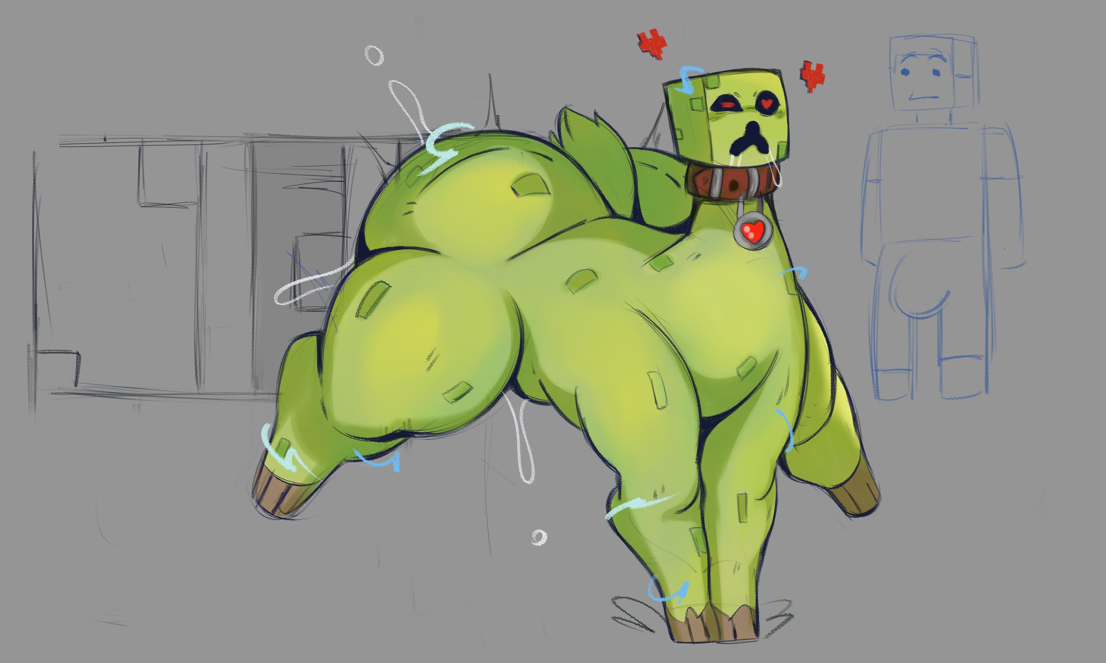 anal, anal insertion, anal masturbation, anal sex, anus, armpits, ass, ass focus, collar, creeper, creeper (minecraft), cum, cumming from anal sex, femboy, gay, jaxkurashima, lightning rod, male, male only, minecraft, minecraft sheep fucker machine, penis, piston (minecraft), precum, saliva, salivating, short tail, tail