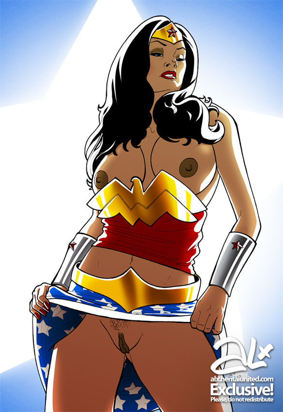 alx (fuckit), breasts, dc, dc comics, female, lifting skirt, pubic hair, pussy, skirt lift, undressing, vagina, wonder woman, wonder woman (series)