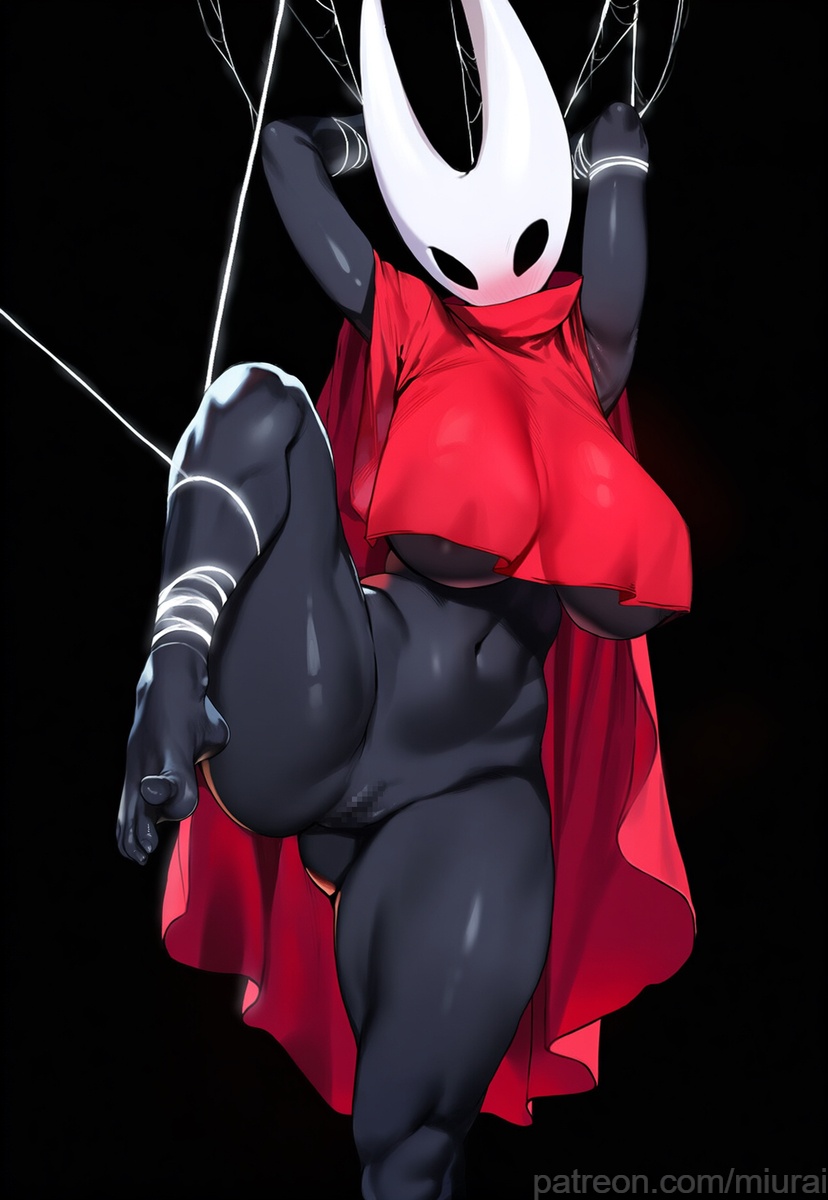 ai generated, cmiurai, hollow knight, hollow knight: silksong, hornet (hollow knight), milf, wet pussy