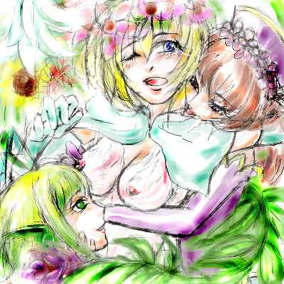 elle flamshe legend_of_mana monique_(legend_of_mana) nipples rough_sketch tagme