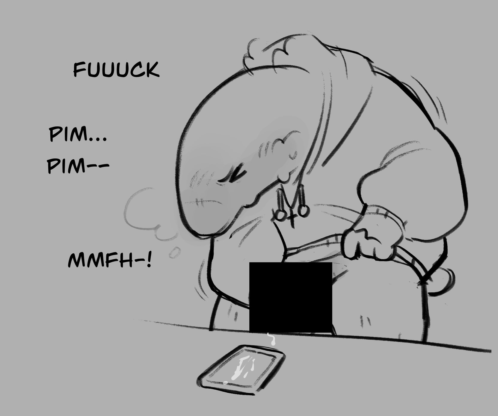 1boy, adult swim, black bars, calling out name, censor bar, censored, censored genitalia, censored penis, charlie (smiling friends), charlie dompler, chubby, chubby male, cum, cum on phone, cum tribute, ejaculation, fat male, male, male only, masturbating, masturbating to person, masturbation, moaning, moaning name, mostly clothed, penis, rancid430, smiling friends, solo, solo male