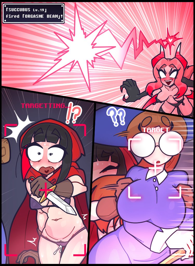 battle bikini demon demon_girl dripping_pussy imminent_death kozatchu mage rogue rpg sacrifice succubus targeting