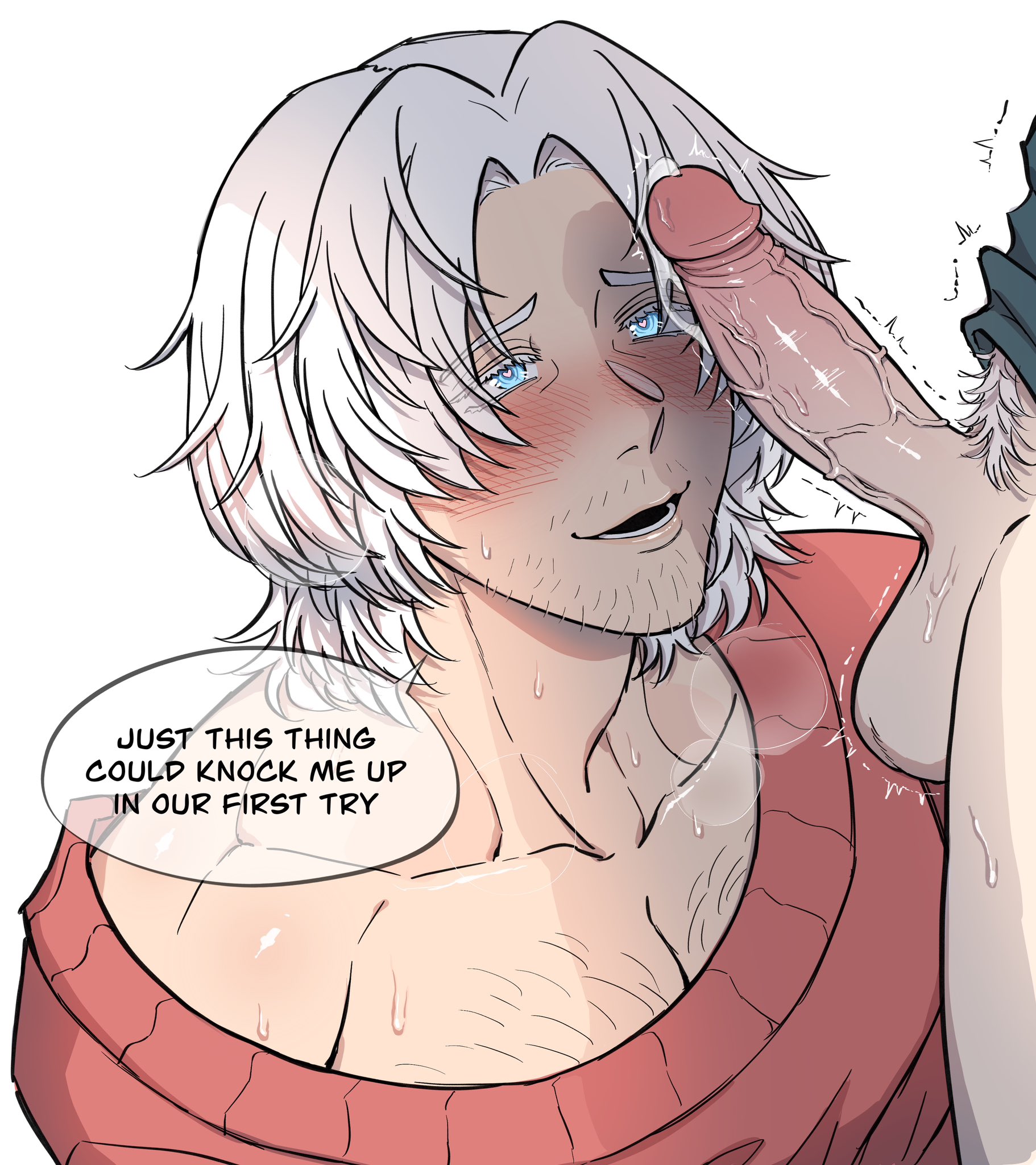 before oral, dante (devil may cry), devil may cry, devil may cry (series), face closeup, gay, heart-shaped pupils, incest, male, male/male, penis, penis worship, pichuuuchan, precum, pubic hair, vergil (devil may cry), yaoi