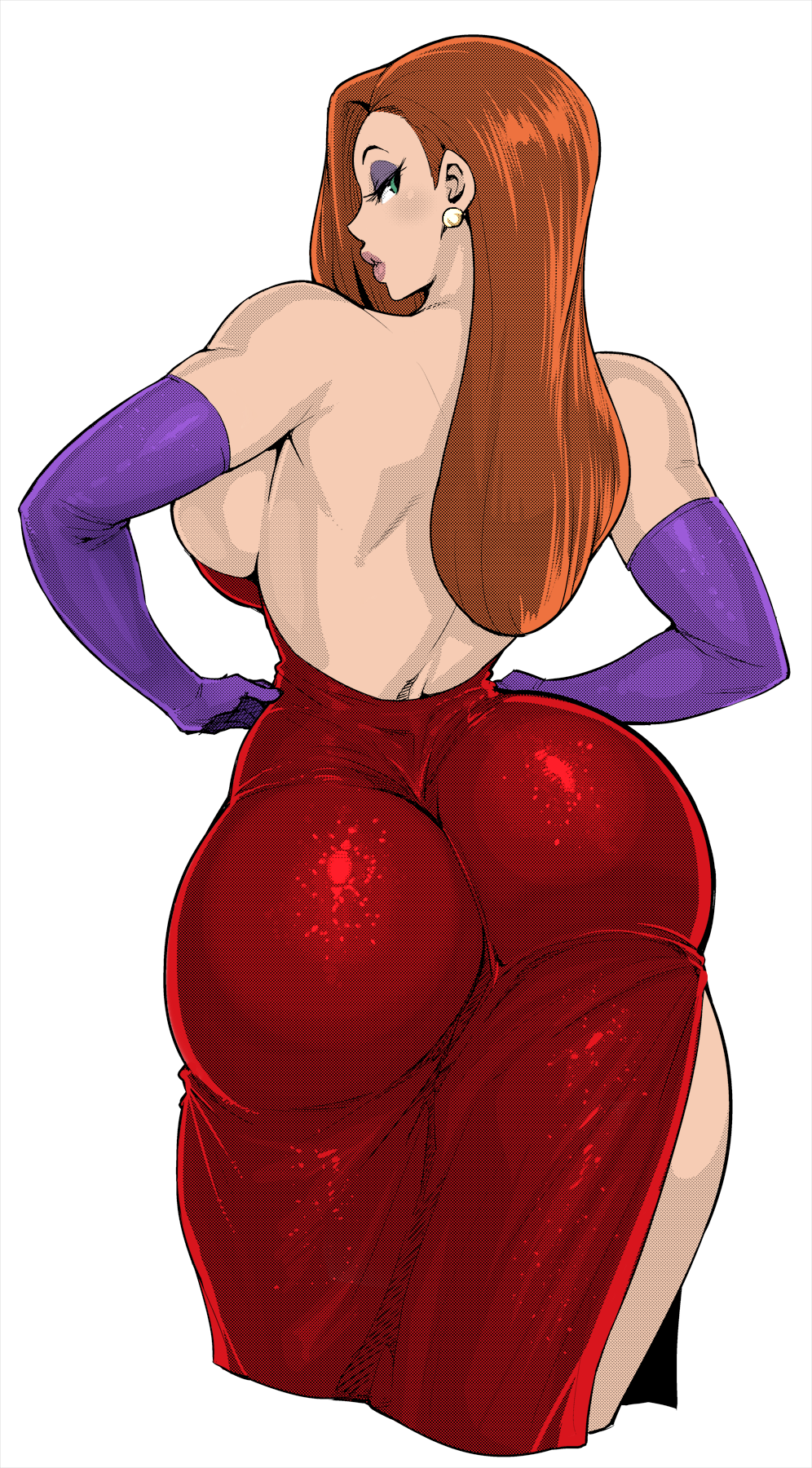 1girls alternate_version_available aqua_eyes ass_in_dress backboob cameltoe cleavage curvy disney elbow_gloves erect_nipples female huge_areolae huge_ass huge_breasts jessica_rabbit large_breasts long_hair orange_hair puffy_nipples red_hair synecdoche thick_lips thick_thighs tight_clothing very_long_hair voluptuous who_framed_roger_rabbit wide_hips