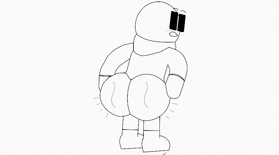 ass ass big_ass male male_only sketch unknown_artist yellow_slime_(paper_squad)