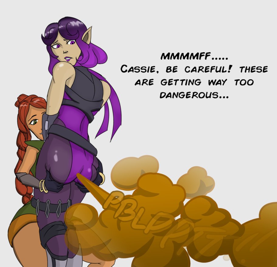 ass ass_grab cassie_(paladins) elf fart lolotron6 paladins skye_(paladins) twilight_skye