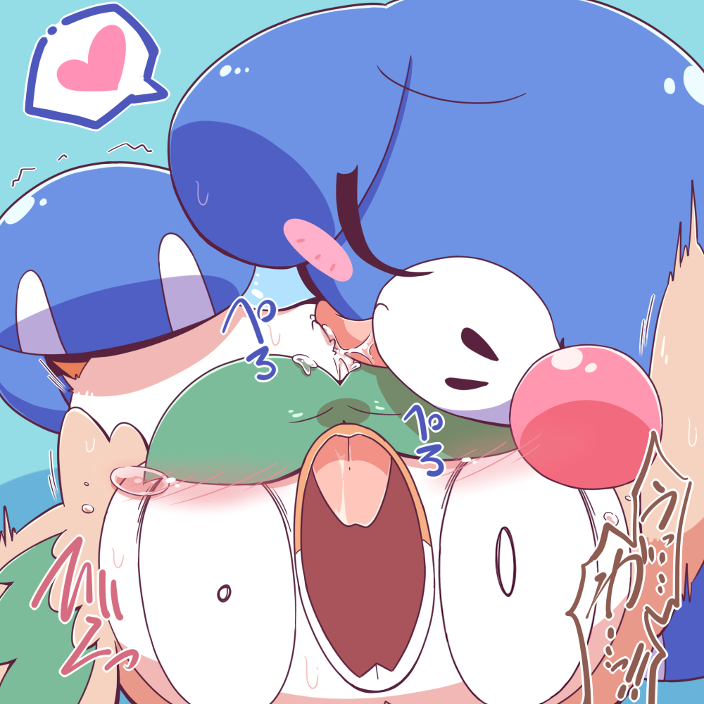 ! ... 1girls 2018 ambiguous_gender avian beak blue_fur blush closed_eyes cunnilingus duo empty_eyes female feral furry heart interspecies japanese_text licking looking_at_viewer motion_lines nettsuu nintendo nude on_back on_top open_mouth oral pinniped pokémon_(species) pokemon pokemon_sm popplio pussy_juice rowlet saliva spoken_heart surprise surprised sweat tears text tongue trembling vaginal_penetration video_games wet wings