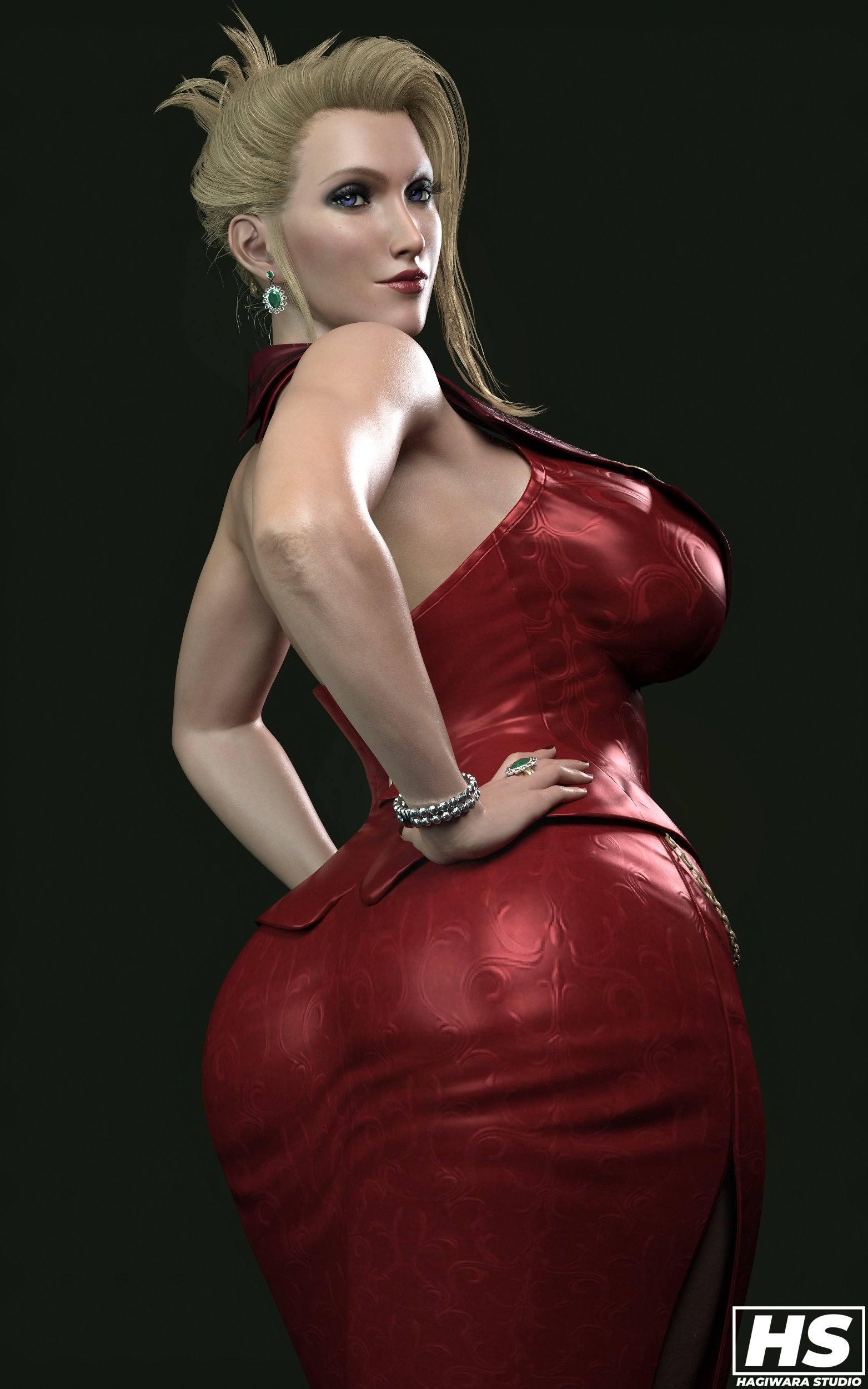 1girls, 3d, ass, big breasts, blonde hair, breasts, cleavage, dress, female, female only, final fantasy, final fantasy vii, final fantasy vii remake, hagiwara studio, huge ass, huge breasts, large ass, large breasts, mature female, milf, pose, posing, scarlet (ffvii), thick, thick ass, thick hips, thick thighs, tight clothing, wide hips