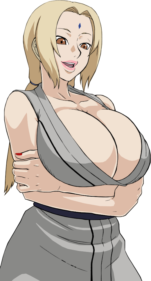 1girls breasts busty cleavage clothed clothing dressed female female_only huge_breasts murata naruto solo tsunade