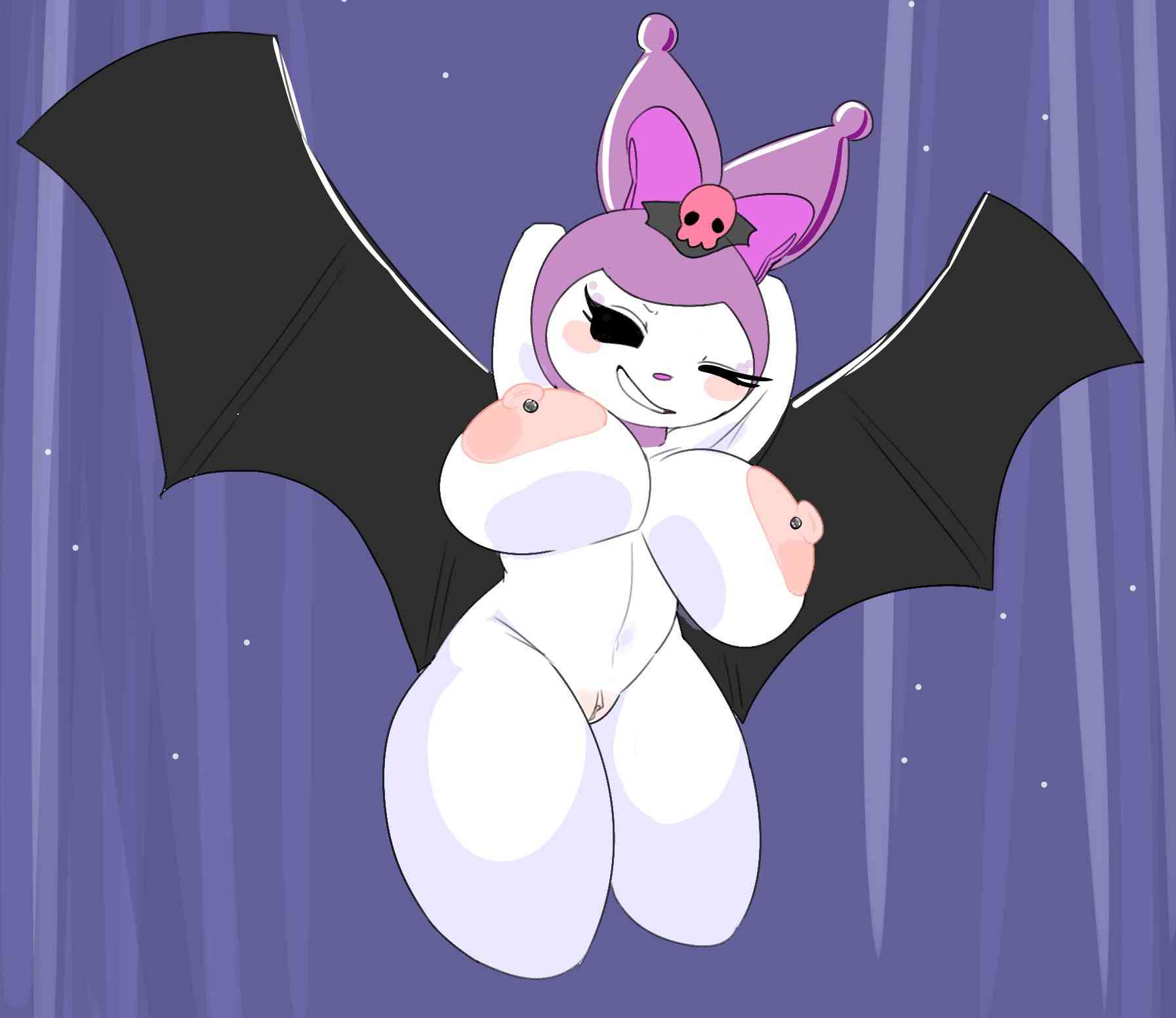 batwings, big breasts, breasts, female, kuromis pretty journey, lagomorph, lagomorph humanoid, leporid, pussy, rabbit, romina, sanrio, savagensfw