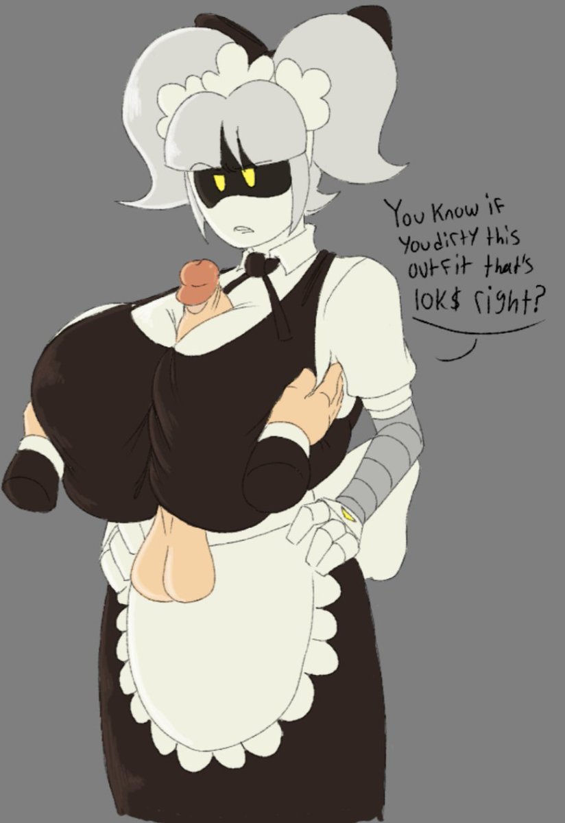 abrahamslapper boobjob j_(murder_drones) j_is_a_big_meanie_who_likes_human_dick j_worker_drone maid murder_drones