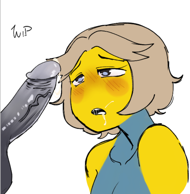 1boy, 1girls, balls, big penis, blowjob, blue body, blush, cum, cum in mouth, erect penis, female, grankharew, grey skin, layunu, male, noob (roblox), open mouth, penis, roblox, roblox avatar, robloxian, short hair, tagme, tiktok, tiktoker, veiny penis, yellow skin, youtube, youtube hispanic