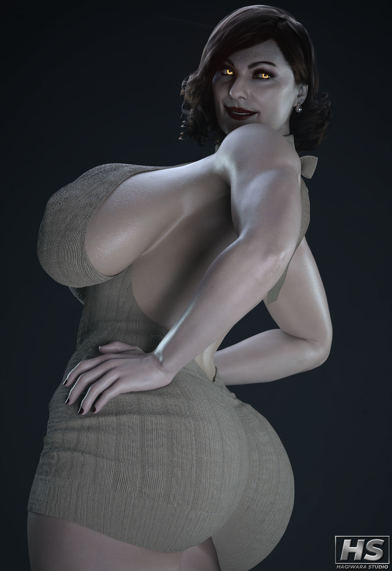 1girls, 3d, alcina dimitrescu, ass, ass bigger than head, big ass, big breasts, big thighs, breasts, breasts bigger than head, bust, busty, capcom, chest, curvaceous, curvy, curvy figure, female, female only, giantess, glowing eyes, hagiwara studio, hips, hourglass figure, huge ass, huge breasts, huge thighs, large ass, large breasts, large female, large thighs, legs, light skin, light-skinned female, mature, mature female, milf, mini giantess, pale skin, pale-skinned female, red lips, red lipstick, resident evil, resident evil 8: village, slim waist, tall female, thick, thick ass, thick hips, thick legs, thick thighs, thighs, virgin killer sweater, voluptuous, waist, wide hips, wide thighs