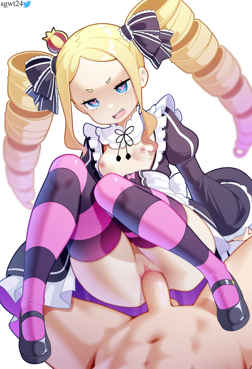 ai generated, ass, beatrice (re:zero), blonde, blonde female, blonde hair, blonde hair female, blonde-haired female, breasts, cowgirl, cowgirl position, cute, cute face, cute female, cute girl, female, female focus, genitals, hair, hi res, high quality, high resolution, highres, light skin, light-skinned female, light-skinned male, male/female, missionary, missionary position, naked, naked female, naked male, nude, nude female, nude male, penetration, penis, pussy, re:zero kara hajimeru isekai seikatsu, sgwt24, vagina, vaginal, vaginal insertion, vaginal penetration, vaginal sex, watermark