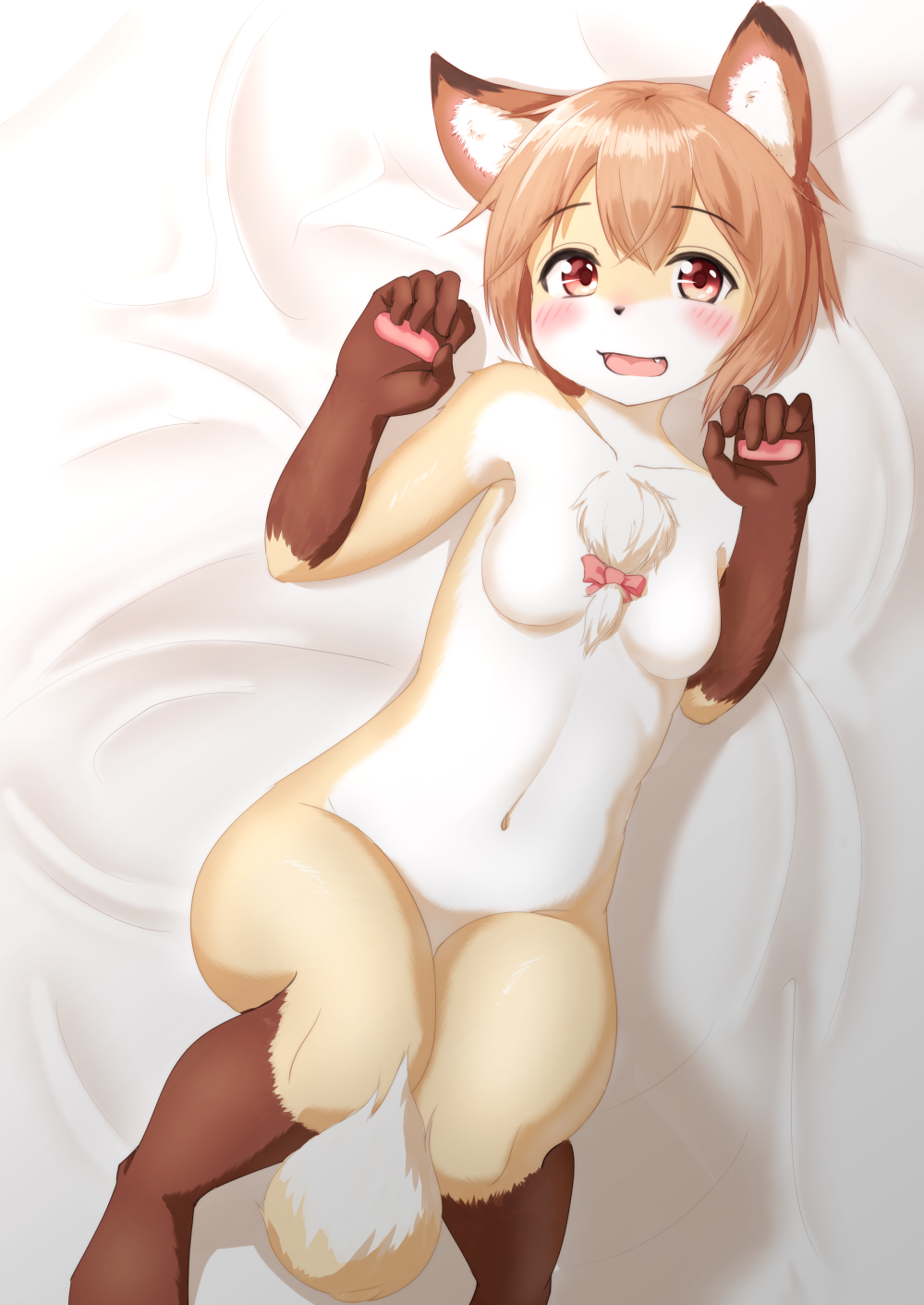 brown_hair fox furry kyabe_tsuka open_mouth short_hair