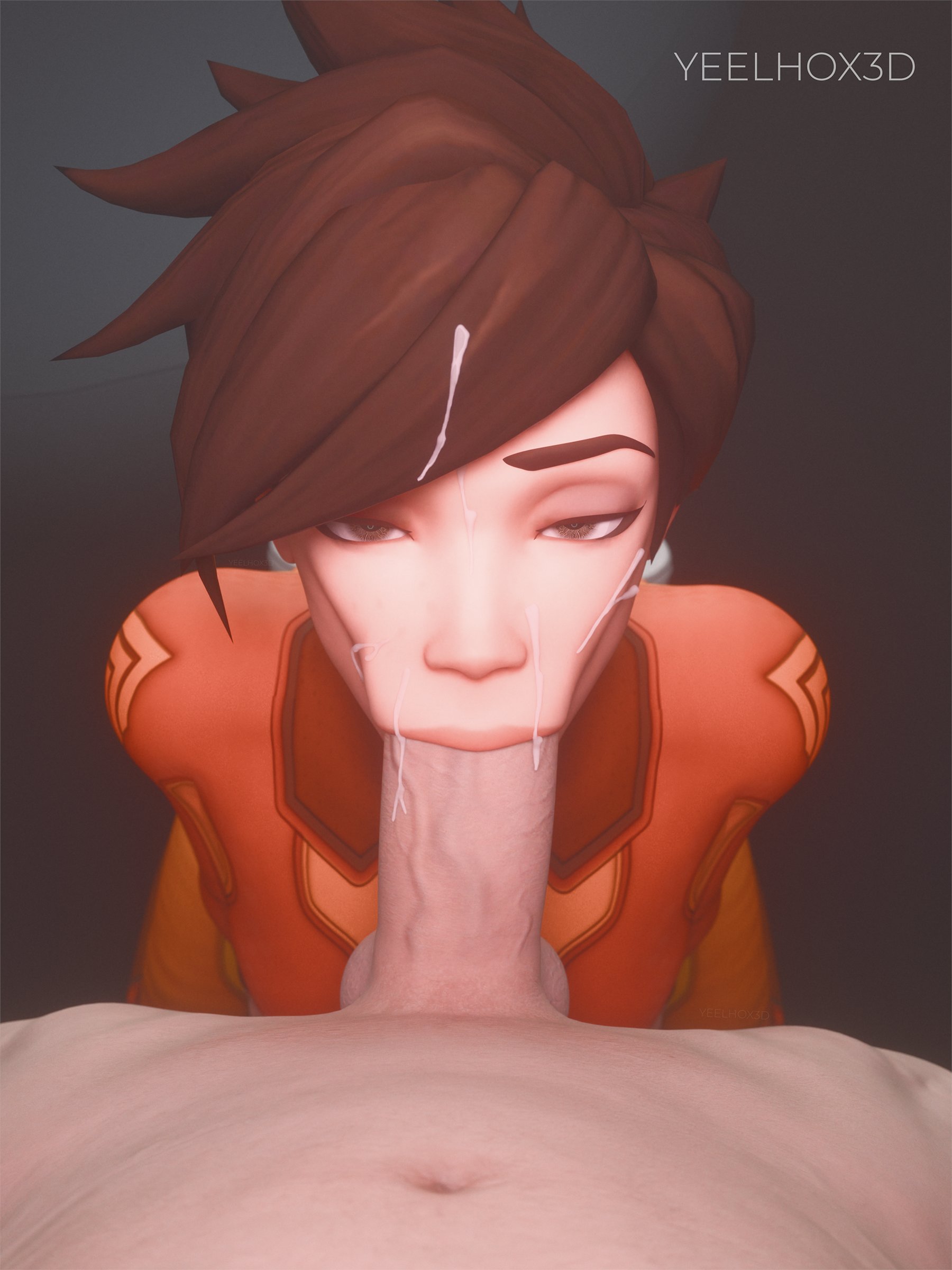 1boy, 1girls, 2026, 3d, alternate version available, blowjob, blowjob face, brown hair, clothed, clothed female, clothed female nude male, completely nude, cum, cum on face, cum on hair, duo, fellatio, female, female penetrated, hazel eyes, image set, kneeling, kneeling on ground, legs together, lena oxton, looking at viewer, male, nude, nude male, oral, oral penetration, oral sex, overwatch, overwatch 2, penis, penis in mouth, sex, short hair, sneakers, spiked hair, straight, straight sex, tracer, tracer (overwatch 2 suit), yeelhox3d