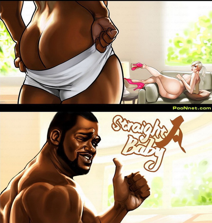 ass dark-skinned_male dark_skin english_text female interracial jaguar_(artist) male megan_(poonnet) nude text