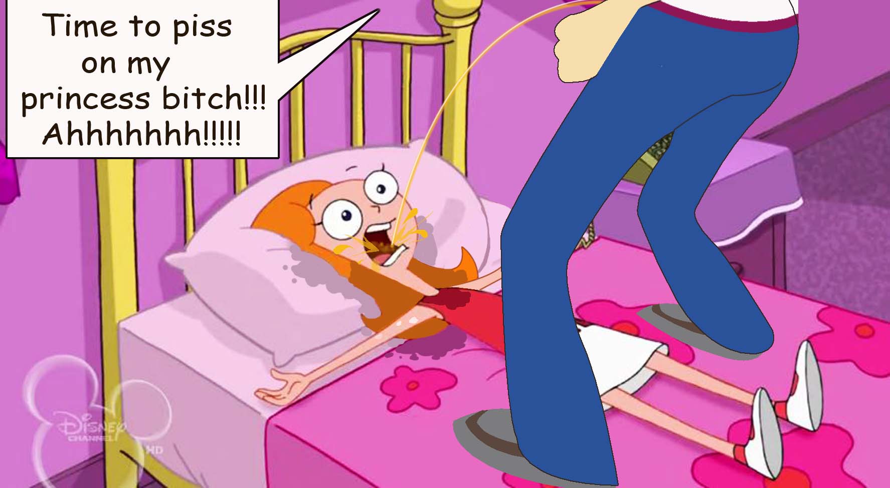 1boy, 1girls, candace flynn, disney, disney channel, disney xd, drinking pee, female, incest, male, peeing, phineas and ferb, piss drinking, rape, straight, urine, what