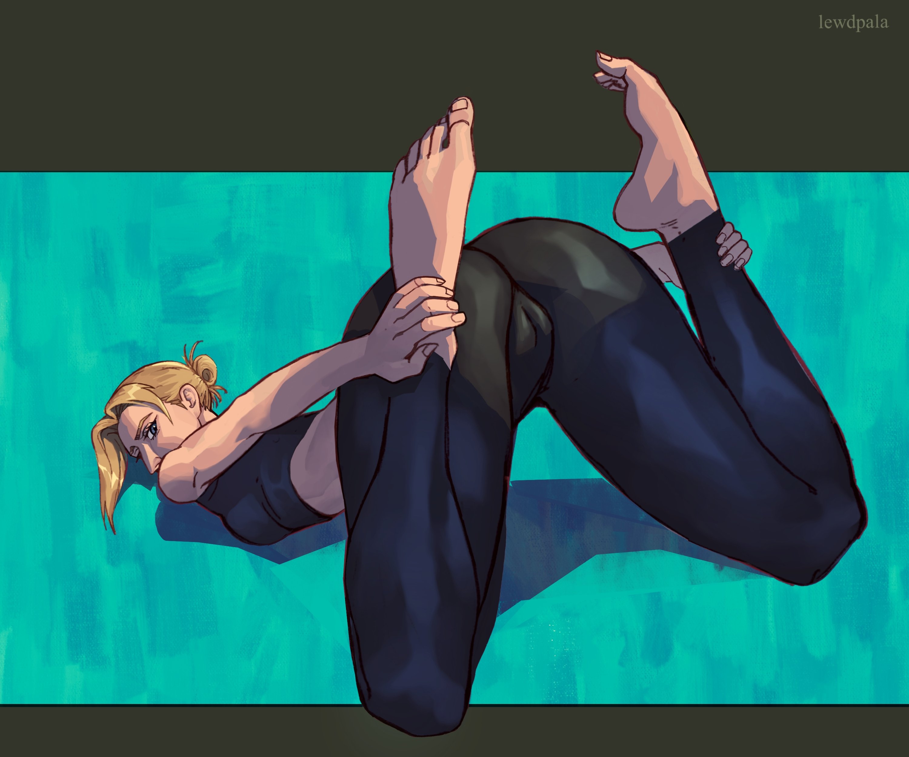 1girl, 1girls, annie leonhardt, attack on titan, blonde, blonde female, blonde hair, blonde hair female, blonde-haired female, camel toe, cameltoe, female, female only, gym clothes, lewdpala, shingeki no kyojin, tagme, yoga, yoga pants, yoga pose meme 2026