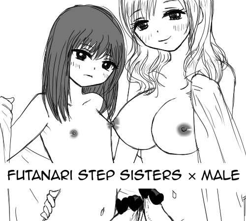 2futas completely_nude futa_only futa_with_futa futanari hto_(artist) incest intersex monochrome mostly_nude nude nude_futanari siblings sisters step-incest stepsibling stepsisters tagme