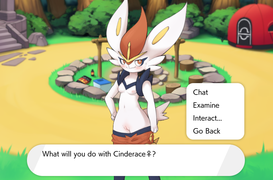 cinderace female female_cinderace furry naked nintendo pocket_campfire pokémon_(species) pokemon pussy pussy_juice