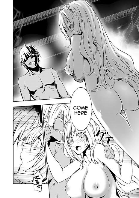 aria_(isekai_ntr) back_view blackmail breasts forced_kiss kissing manga manga_page ntr shinyuu_no_onna_wo_saikyou_skill_de_otosu_houhou shy suspicious