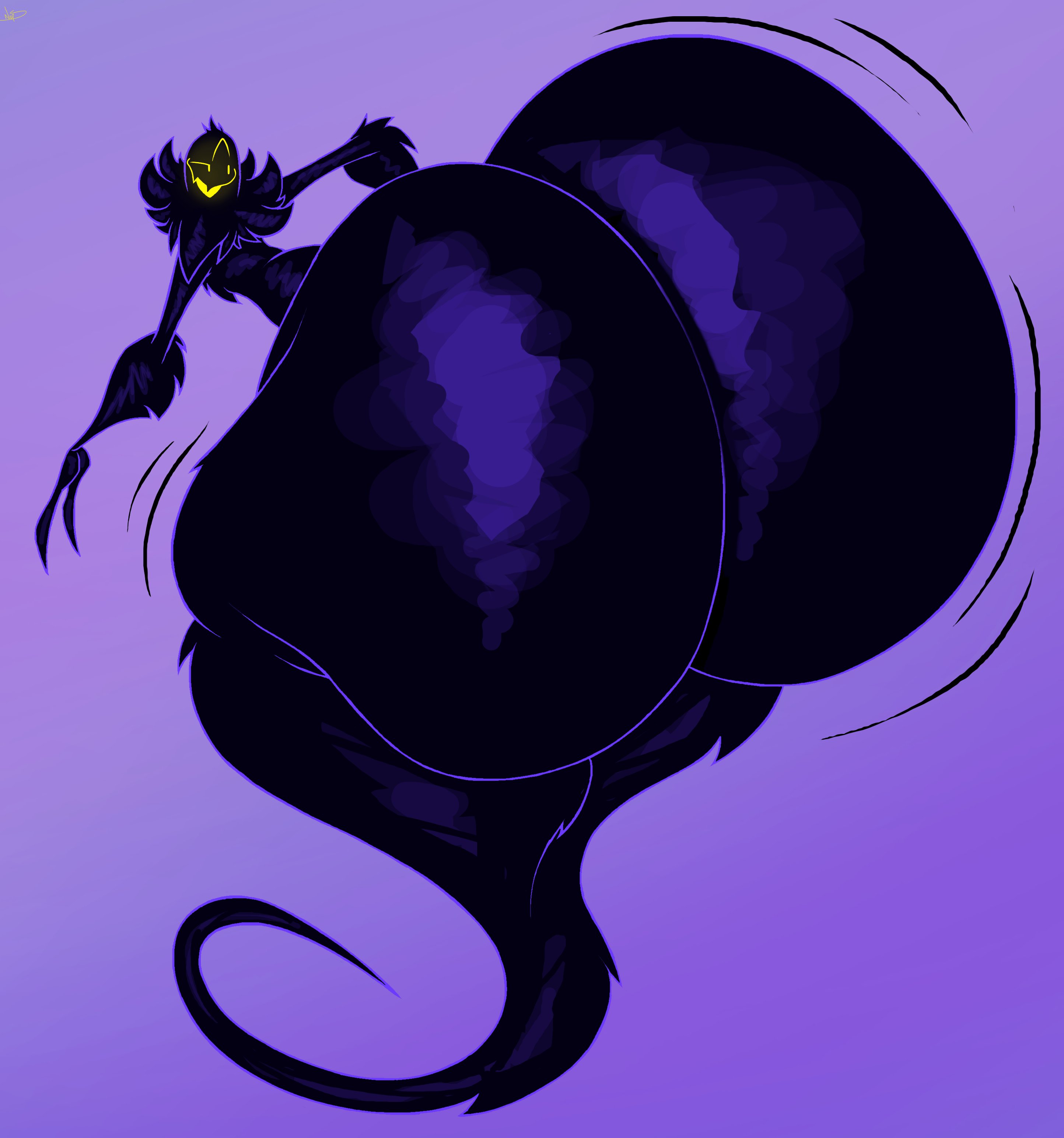 1boy, a hat in time, ass, big ass, black body, bubble ass, bubble butt, fat ass, huge ass, hyper, hyper ass, large ass, looking at ass, looking at self, looking back, male, male only, massive ass, schplingnops, snatcher (ahit), solo, thick ass