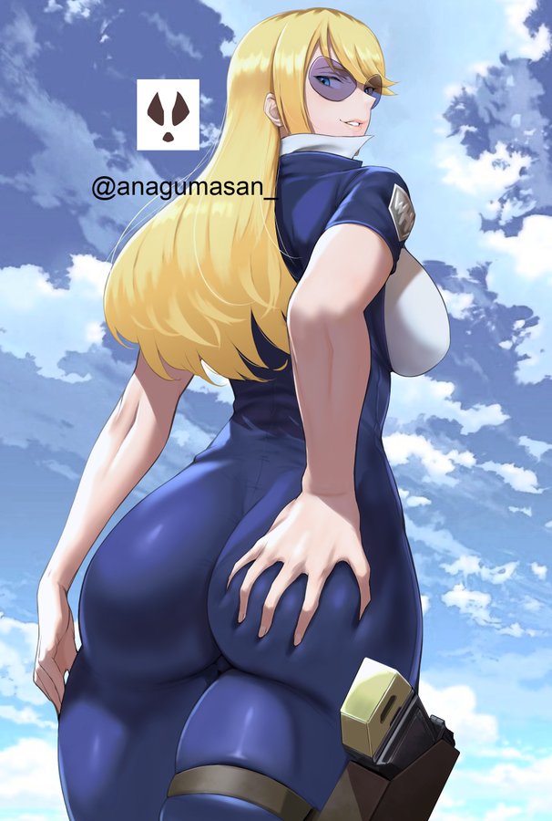 anagumasan ass_focus ass_grab big_ass big_breasts claire_voyance_(my_hero_academia) looking_at_viewer my_hero_academia my_hero_academia_the_movie:_world_heroes’_mission tagme