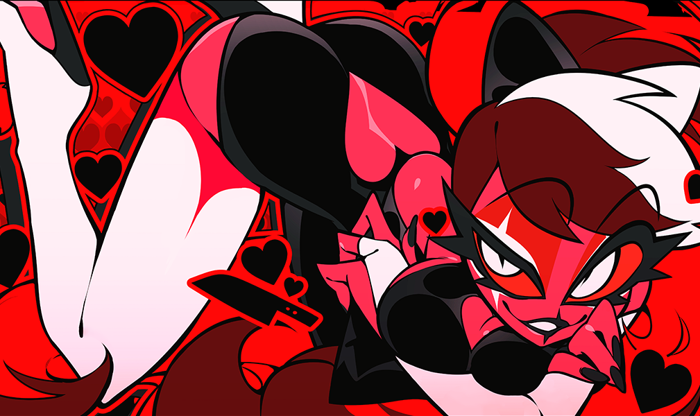 ass, female, hazbin hotel, official art, solo, tagme, velvette