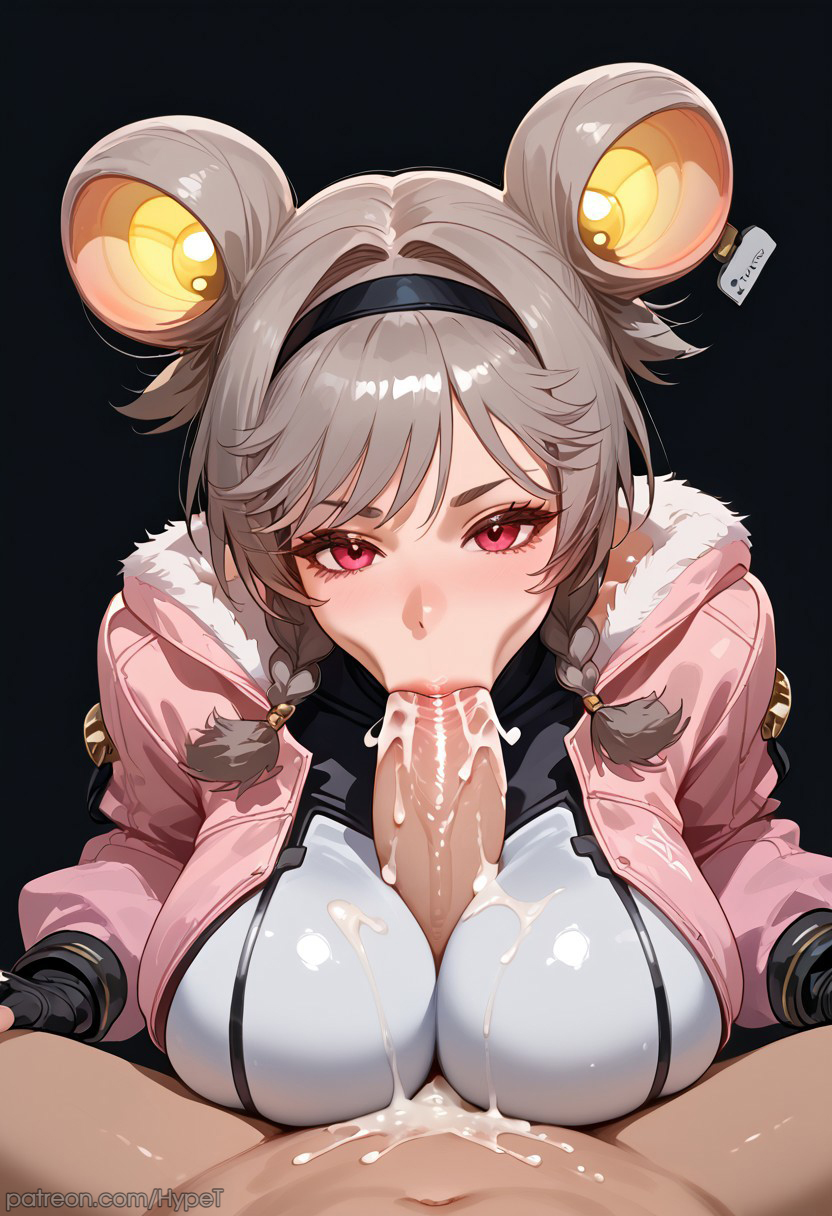 1boy ai_generated alternate_version_at_source big_breasts cum cum_in_mouth cumming fellatio fellatio_face fellatio_pov female hypet looking_at_viewer lumi_(wuthering_waves) mouse_ears paizuri paizuri_fellatio penis_between_breasts pov tagme wuthering_waves