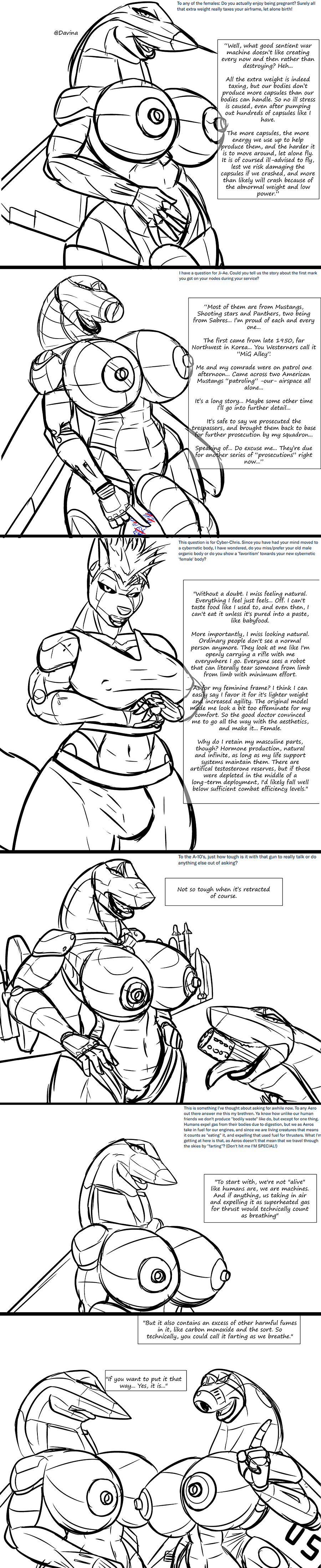 2017 3futas 3girls a-10 aeromorph aircraft anthro ask_blog balls barely_visible_genitalia big_balls big_breasts big_penis breasts bulge canine chris_martin_(renthedragon) clothed clothing cracking_knuckles cybernetics cyborg davina_(renthedragon) dialogue english_text erect_nipples f-22 f-86_sabre female flaccid furry futanari group gun hands_on_hip huge_breasts humanoid intersex ji-ae_(renthedragon) living_aircraft living_machine looking_at_viewer machine mammal midriff mig-15 mindy_(renthedragon) missy_(renthedragon) monochrome muscular_futanari navel nipple_bulge nipples nude original penis pussy ranged_weapon renthedragon silva_(renthedragon) sketch subtle_pussy talking_to_viewer text weapon wings wolf