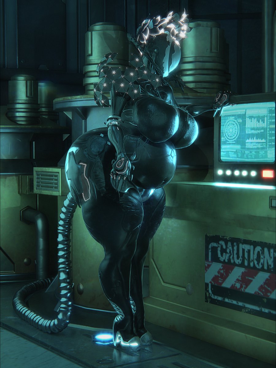 3d bbw big_ass big_breasts breasts bubble_butt cleavage female huge_ass huge_breasts inflation mag_(warframe) overweight qzk_forte thick_thighs warframe weight_gain wide_hips