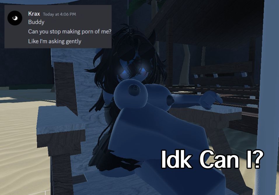 3d akya(krax) bangs bangs_over_eyes beach black_hair blue_body blue_hair blue_skin crossed_legs demon demon_girl demon_horns exposed_ass exposed_breasts exposed_shoulders glasses glasses_on_head long_hair nipples roblox roblox_avatar robloxian sitting sweaty the_strongest_battlegrounds thick_ass thick_thighs