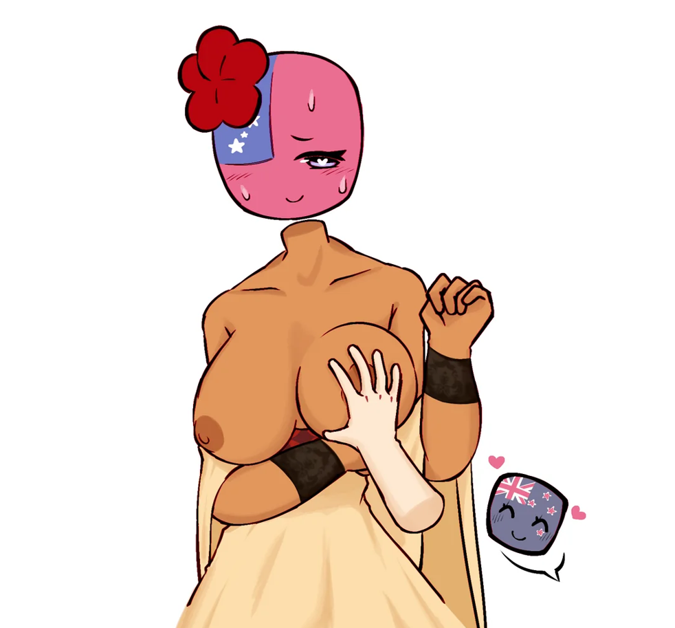 2girls :3 accessory blush blushing_lines brown_skin countryhumans countryhumans_edit countryhumans_girl curvy_female curvy_females dress edit edited exposed_breasts fair_skin female_focus female_only flawsystyle flower flustered flustered_female grabbing_breast groping groping_breasts happy heart heart-shaped_pupils hearts_around_head imminent_sex new_zealand_(countryhumans) raised_eyebrow samoa_(countryhumans) short_female shy_expression shy_smile slim_figure smiling sweatdrop sweating sweating_profusely tall_female tan_skin traditional_clothes yuri