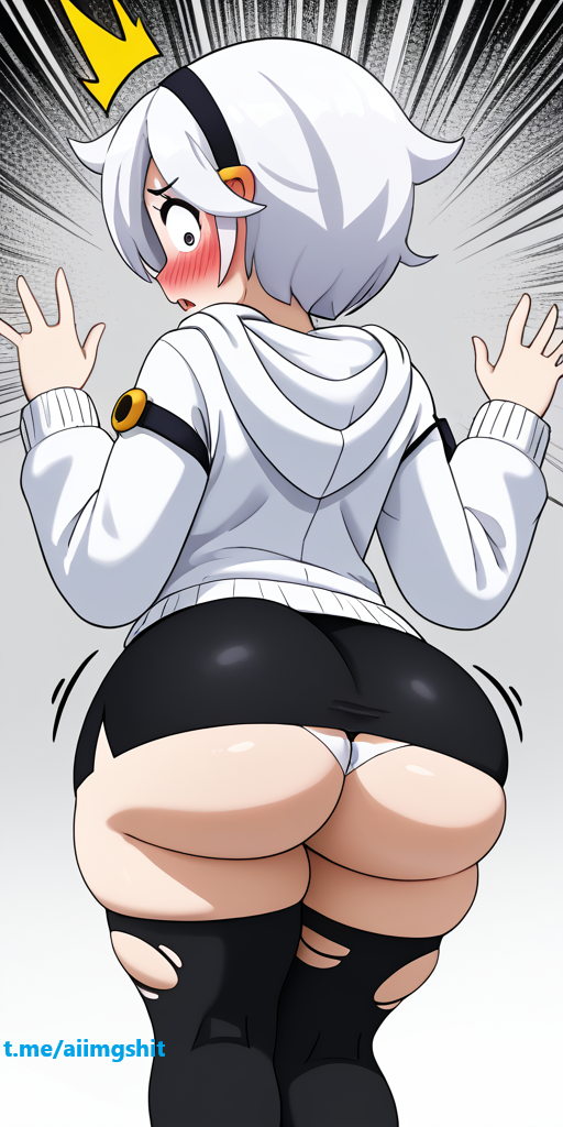 advertisement, ai generated, ass, ass expansion, brawl stars, colette (brawl stars), female, huge ass, miniskirt, ripped clothing, tagme, watermark, wqxl