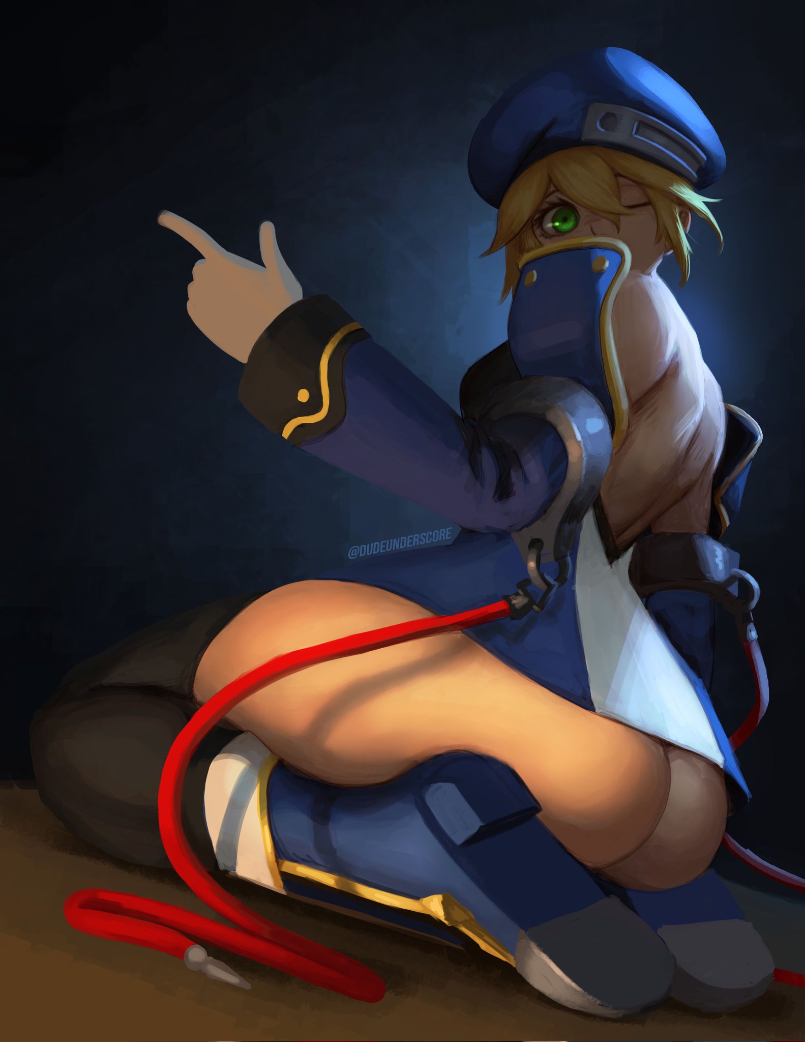 1girls, ass, ass focus, big ass, blazblue, blonde hair, dudeunderscore, fat ass, female, no panties, noel vermillion, sensual, sexy, sexy pose