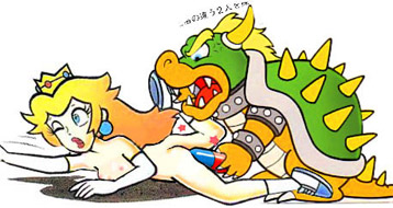 1boy 1girls accurate_art_style alcon8 ass bowser color crown dr._mario_(series) duo edited_official_artwork female gloves green_shell hero horns human interspecies japanese_text koopa light-skinned_female light_skin male mario_(series) nintendo nipples nude official_art official_artwork_edit paper paper_mario princess_peach rape shell side_view spiky_shell straight straight_hair super_paper_mario superheroine supervillain text villain