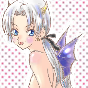 angelo_(dq8) artist_request demon_girl demon_horns demon_wings dragon_quest dragon_quest_viii genderswap_(mtf) rule_63 small_breasts tagme